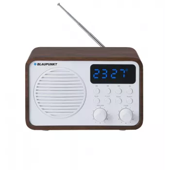 Kaasaskantav raadio Bluetoothi ja USB-ga BLAUPUNKT PP7BT, värv: pruun puit/valge