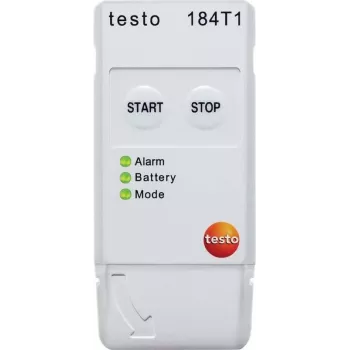 TESTO 184 T1 temperatuuriandmeloger, andmesalvesti, 16000 mõõteväärtust, -35 ... +70 °C, 0,1 °C (0572 1841)