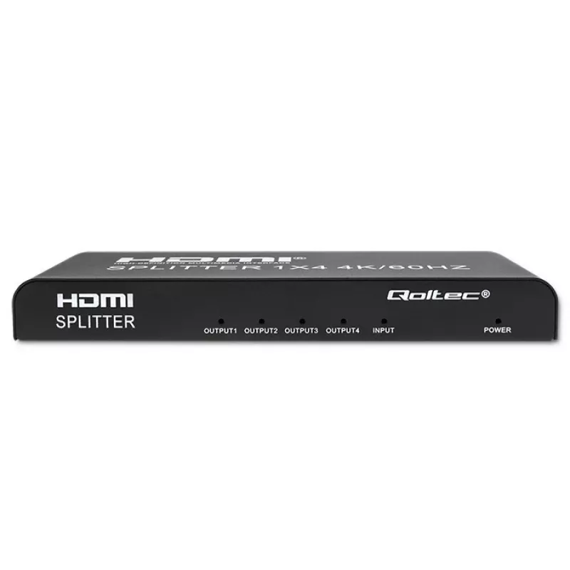 Qoltec 51799 Aktiivne HDMI jaotur 4 x HDMI 4K x 2K | 6Gb/s | 60Hz