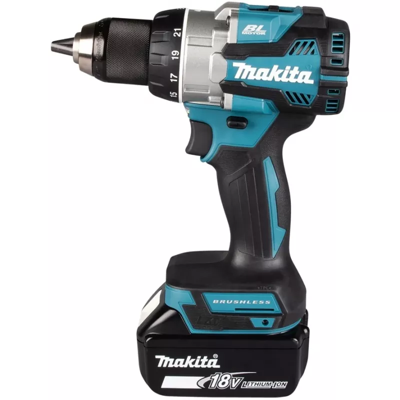 Makita DDF489RTJ akukruvikeeraja/löökkeeraja 1800 p/min Must, Sinine, Teras