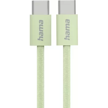 Hama riidest USB-kaabel USB 2.0 1 m USB C Roheline