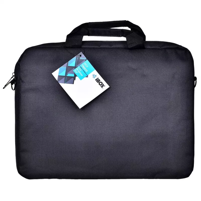 Portfell IBOX TN6020 kuni 39,6 cm (15,6 tolli) sülearvutitele — nailon, must, õlarihm