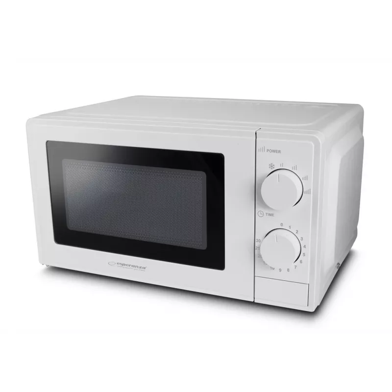 Solo mikrolaineahi ESPERANZA ESTOFADO — 700 W, 20 l, 5 võimsustaset, 24,5 cm pöördalus, valge