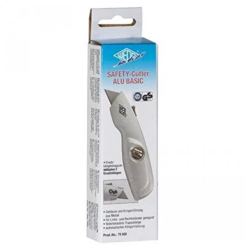 Utility nuga WEDO 78 808 fikseeritud teraga, alumiiniumkorpus, tera laius 44 mm