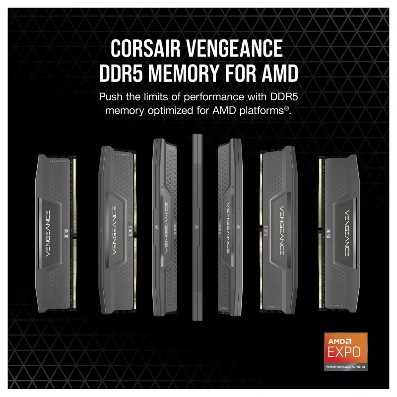 VENGEANCE DDR5 6000MT/s 16GB - Hall DIMM / 1x16GB / DDR5 / 1,35V / Intel XMP ja AMD EXPO