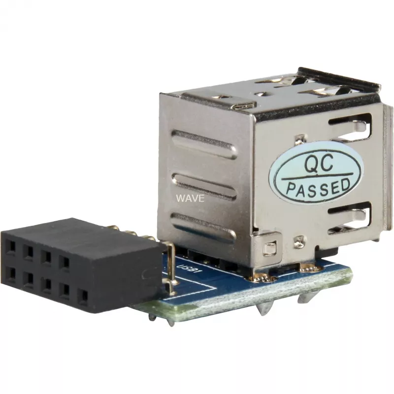 DELOCK pistik 1 x 9-kontaktiline 2,54 mm / 2 x USB 2.0-A 41825