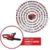Einhell GE-LC 18 Li - Solo 4,3 m/s 18 V liitiumioon (Li-Ion) must - punane akukettsaag (4501761)