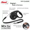 Sissetõmmatav rihm Flexi Classic 5 m Must keskmistele koertele, nöör, maks. koormus 20 kg, helkurelemendid