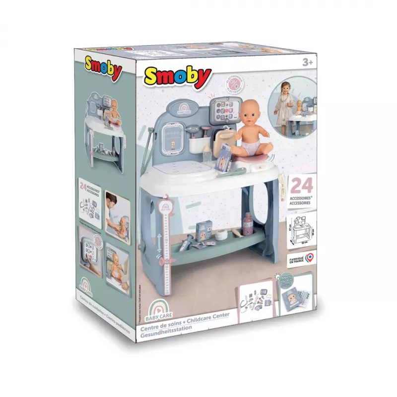 Baby Care Center SMOBY Mudel 2024 240305 tarvikute ja interaktiivsete funktsioonidega