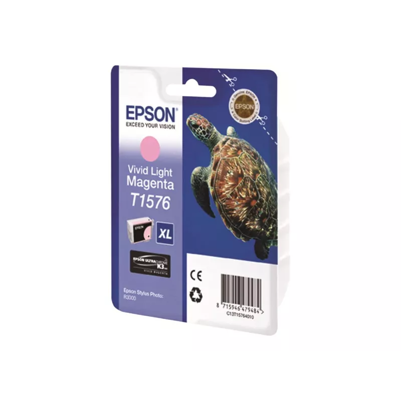 Epson Turtle T1576 Vivid Light magenta, kõrge (XL) tootlus, erksav hele magenta, pigmendipõhine tint, 25,9 ml, 1 tk, 2300 lehekülge