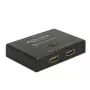 DeLock HDMI 2 - 1 lüliti kahesuunaline 4K 60 Hz - Video/Audio lüliti - 2 x HDMI - Lauapealne