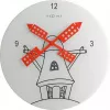 NeXtime klok 8807 Windmil, Ø30 cm, seinakell, valge/must/punane