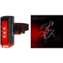 Tagumine LED-jalgrattatuli FISCHER PLUS TWIN STOP alumiiniumist maapinnavalgustusega
