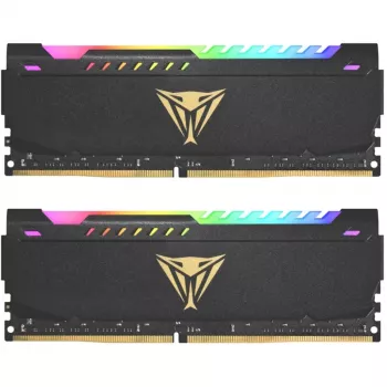 32 GB Patriot DIMM 3600 (2x 16 GB) Dual-Kit (schwarz, PVSR432G360C8K, Viper Steel RGB, INTEL XMP)