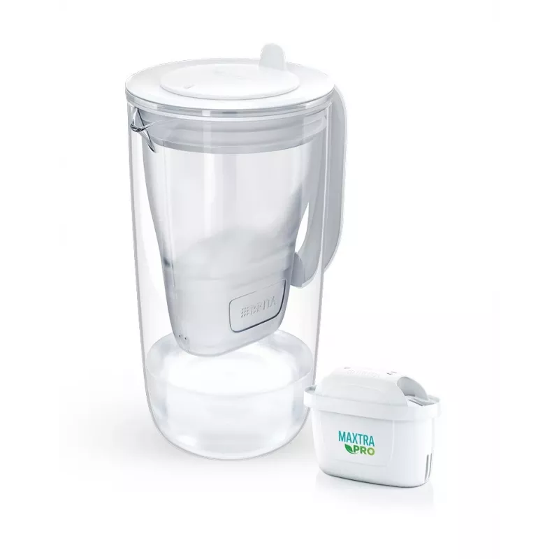 Veefiltrikann BRITA Glass+1 Maxtra Pro hall, 2,4 L kogumaht / 1,5 L filtreeritud, Maxtra Pro PP filter