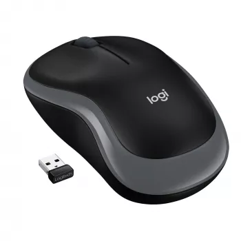 Logitech M185 juhtmeta optiline hiir, kahekäeline, hall, 910-002238