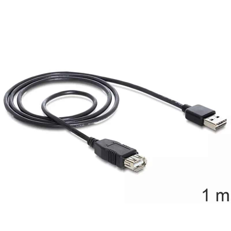 USB-kaabel DeLOCK EASY-USB 2.0-A 1 m must