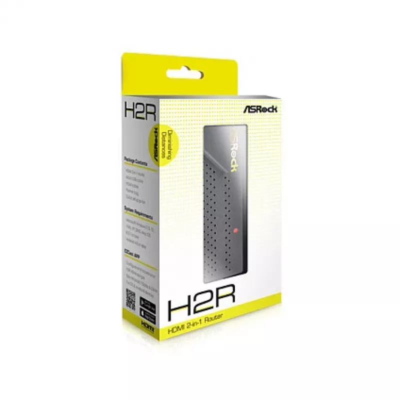 Kaasaskantav juhtmevaba ruuter ASROCK H2R 2-in-1 — Ühesageduslik 2,4 GHz, Wi‑Fi 4 (802.11n), 300 Mbit/s, 2 antenni, HDMI ja Micro-USB