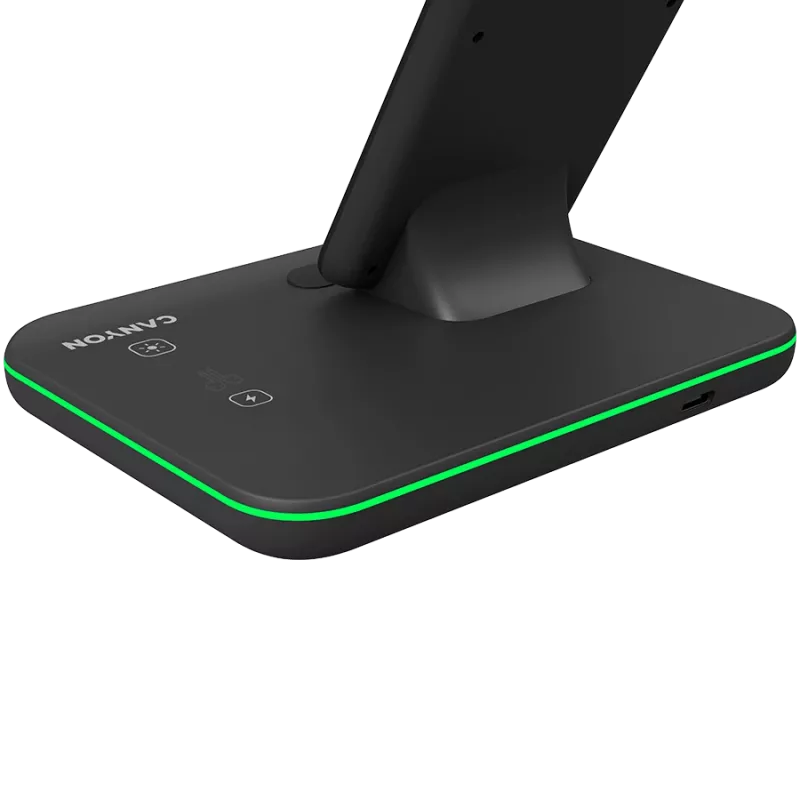 Canyon juhtmeta laadimisdokk 3in1 QI Apple'ile 15W must jaemüük