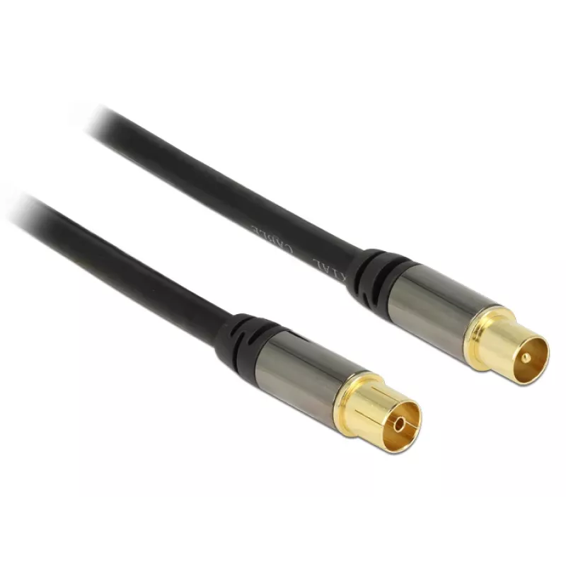 Koaksiaalkaabel RG-6/U DeLOCK 88922 1 m IEC Must