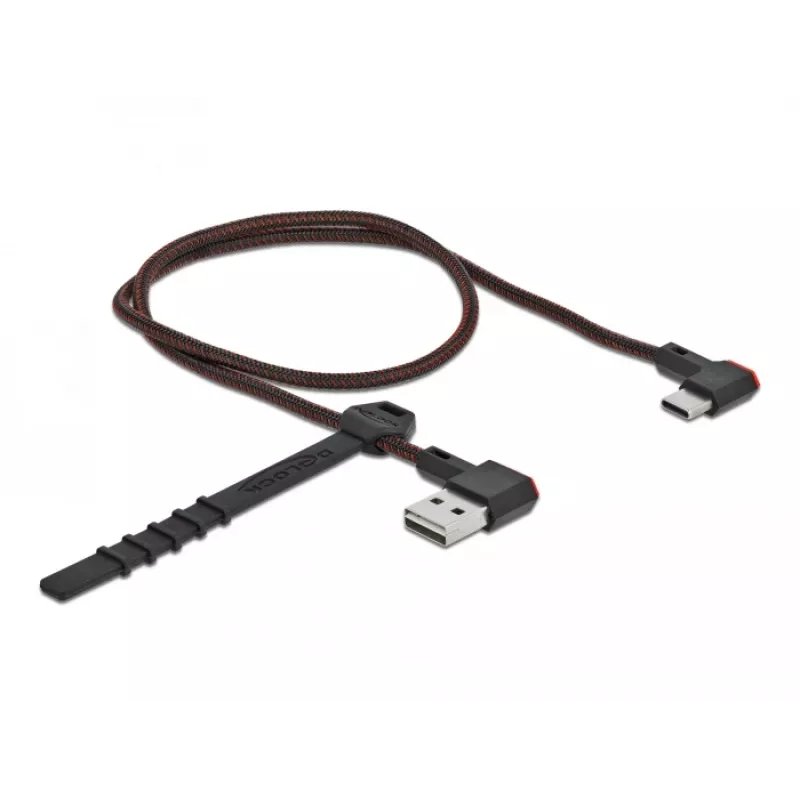 USB-kaabel DeLOCK EASY-USB 2.0 tüüp-A-pistik USB-C isasele 0,5 m must