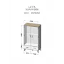 Riidekapp cama meble LOTTA 2D2D, 2 ust, Sonoma tamme raam ja valged esipaneelid, 1100×550×1900 mm
