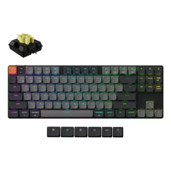 Mehaaniline 80% klaviatuur Keychron K1X-B4 — USB + Bluetooth, QWERTY English, 87 klahvi, RGB taustvalgustus, Hall