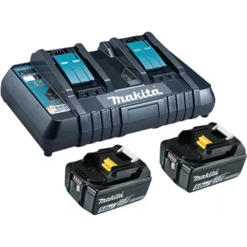 Makita - Akulaadija + Aku 2 x - Li-Ion - 5 Ah - 2 x aku laadimine (199482-2)