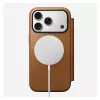 Folio-telefonikott Nomad Modern Leather Folio iPhone 17 Pro jaoks, nahk + alumiinium, 6,3 tolli (16 cm), Tan, 3 kaarditaskut