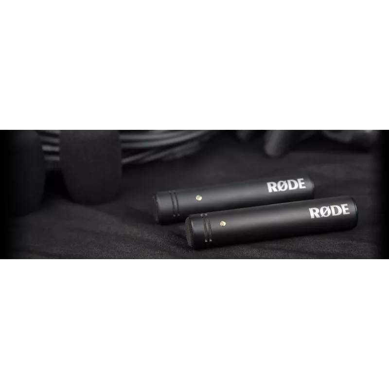 Stuudiokondensaatormikrofon RØDE M5 — juhtmega, 20–20000 Hz, 200 Ω, -34 dB, 20×100 mm, must