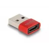 Delock - USB-adapter - USB (M) 24-kontaktilisele USB-C-le (N) - USB 2.0 3 A - punane (60050)