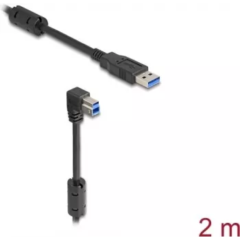 DeLOCK USB-kaabel isane Type-A – isane Type-B 90° allapoole 2 m
