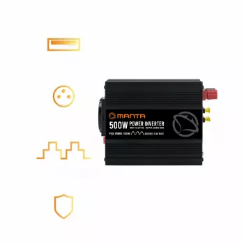 Toiteinverter MANTA MPI500M 500W pidev / 1000W tipp DC-AC
