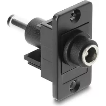 Paneelile paigaldatav alalisvoolu pistikupesa adapter DELOCK 5,5x2,1 mm -> 5,5x2,5 mm, mudel 91119