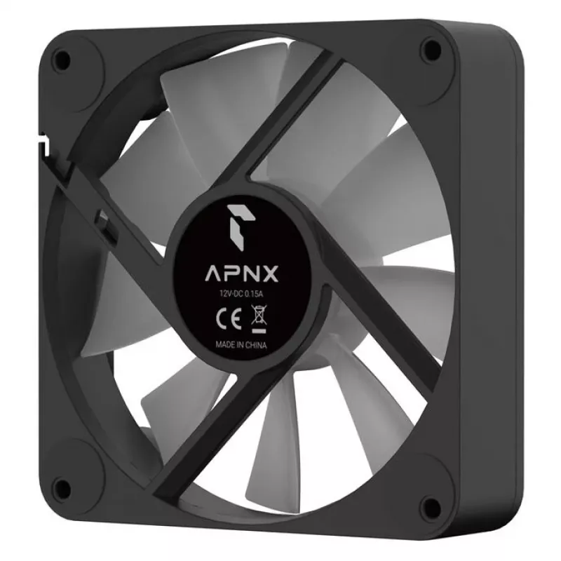 Jahutusventilaator APNX FP1-Q 120 PWM ARGB-BK 120mm PWM ARGB must