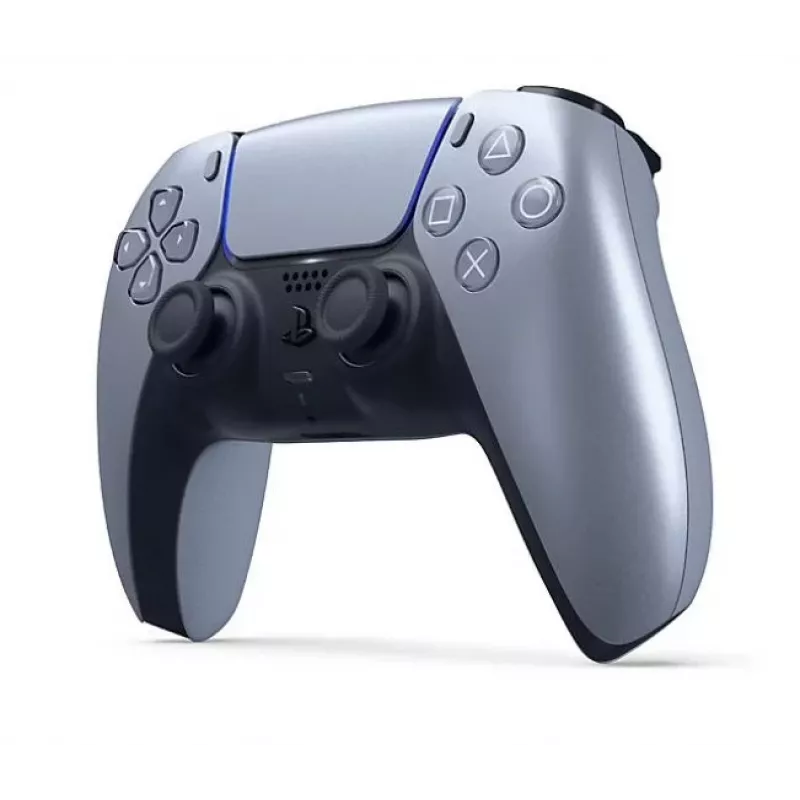 Juhtmeta mängupult Sony DualSense PlayStation 5-le — sisseehitatud liitiumioonaku, güro, haptiline vibratsioon, kõlar, 3,5 mm pesa, hõbedane