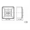 METZ CONNECT BTR IT CONNECT E-DAT C6 8/8(8) AP Cat.6 - Wall Box - RJ-45 X 2 - Pure valge, RAL 9010 - 2 Ports (1307380002-I)
