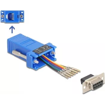 DeLOCK D-Sub 9 emane RJ12 emasele koostekomplekt sinine