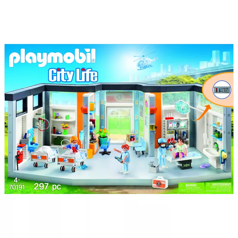 Mängufiguur Playmobil 70191 Sisustatud haiglaosakond 297 osa