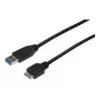 ASSMANN SuperSpeed USB 3.0 kaabel, USB A pistik Micro USB B-pistik, Cu AWG 28, 2x varjestatud, pikkus 1,0 m (AK-300116-010-S)