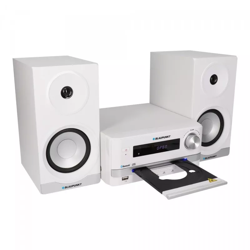 Kodu audio mikrosüsteem BLAUPUNKT MS16BT 15 W, CD/USB/MP3, Bluetooth, FM RDS, valge