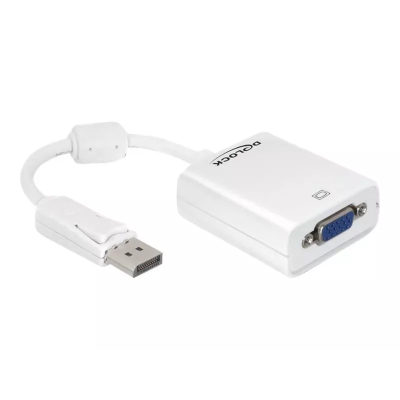 Video Kaabliadapter DeLOCK 61766 0.125m VGA DisplayPort Valge