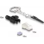 DeLOCK RJ45 modulaarne pistik Cat.6A lukustatav 10 tk komplekt Must metallik