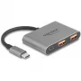 USB-jaotur DELOCK 64337 — USB 3.2 Gen 2 USB-C host, 3 porti (USB-C + 2× Type-A), 10 Gbit/s, hall, metallkorpus