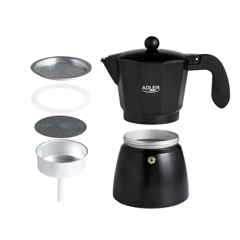 Espressomasin Adler AD 4421 — 15 bar pump, must korpus
