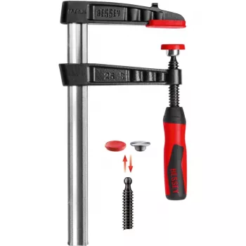 Kangklamber BESSEY TG30-2K 30 cm Alumiinium Must Punane