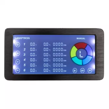 Ventilaatori ja ARGB-kontroller Lamptron LAMP‑RF625B, must — juhtmevaba juhtimine arvutiventilaatoritele ja RGB LED-idele