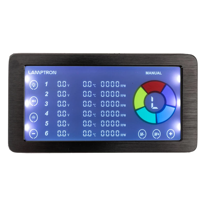 Ventilaatori ja ARGB-kontroller Lamptron LAMP‑RF625B, must — juhtmevaba juhtimine arvutiventilaatoritele ja RGB LED-idele