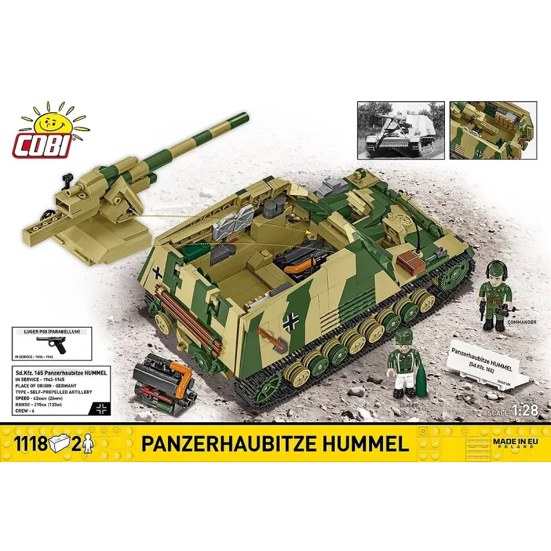 Ehituskomplekt Cobi Panzehaubitze Hummel 1118 osa mudelikomplekt