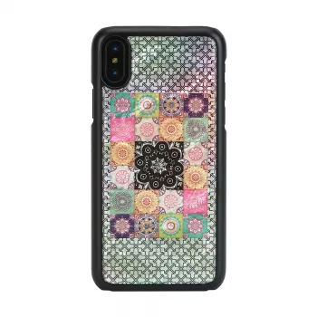 Nutitelefoni ümbris iKins iPhone XS / XS S jaoks — Lilleaia disain, must